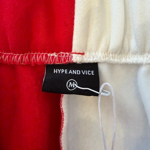 Kansas Two-Tone Red and White Adult Medium Sweatpants - Picture 3 of 6